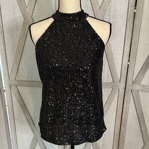 Cable & Gauge Black Sequin Camisole